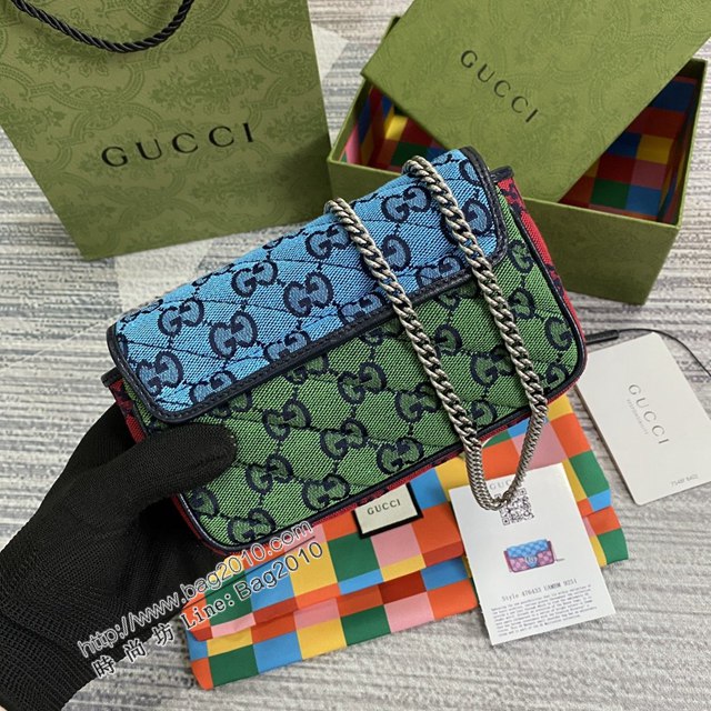 Gucci經典百搭女包 古馳GG Marmont Mini女包 Gucci全皮鏈條迷你小挎包 476433  ydg3272